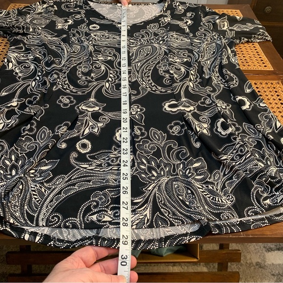 Est 1946 swirl design fabric tunic top shirt blouse - Picture 5 of 11